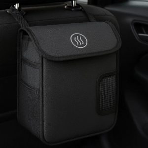 Odor Blocking Car Trash Can with Carbon Filter and Flap